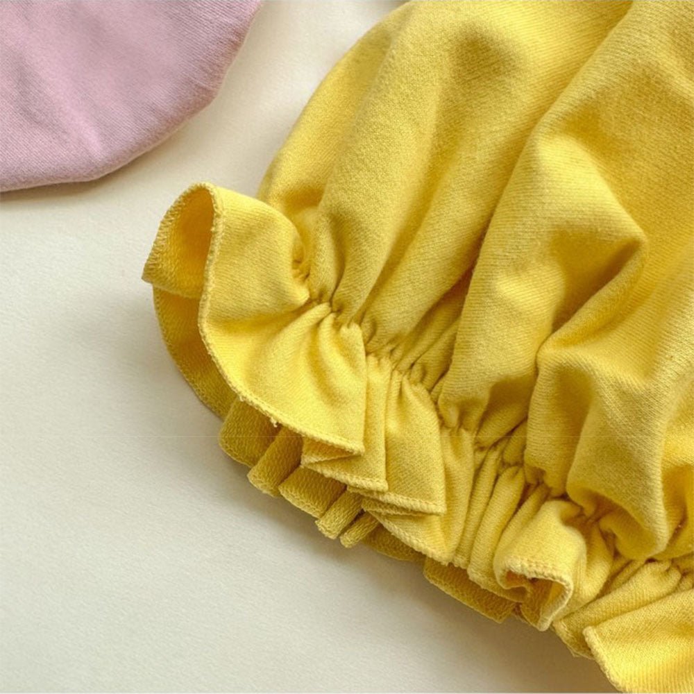 【FCUC20240318012】24春夏新款韓版兒童背帶褲ins風嬰兒大PP褲套裝兒童糖果色褲子