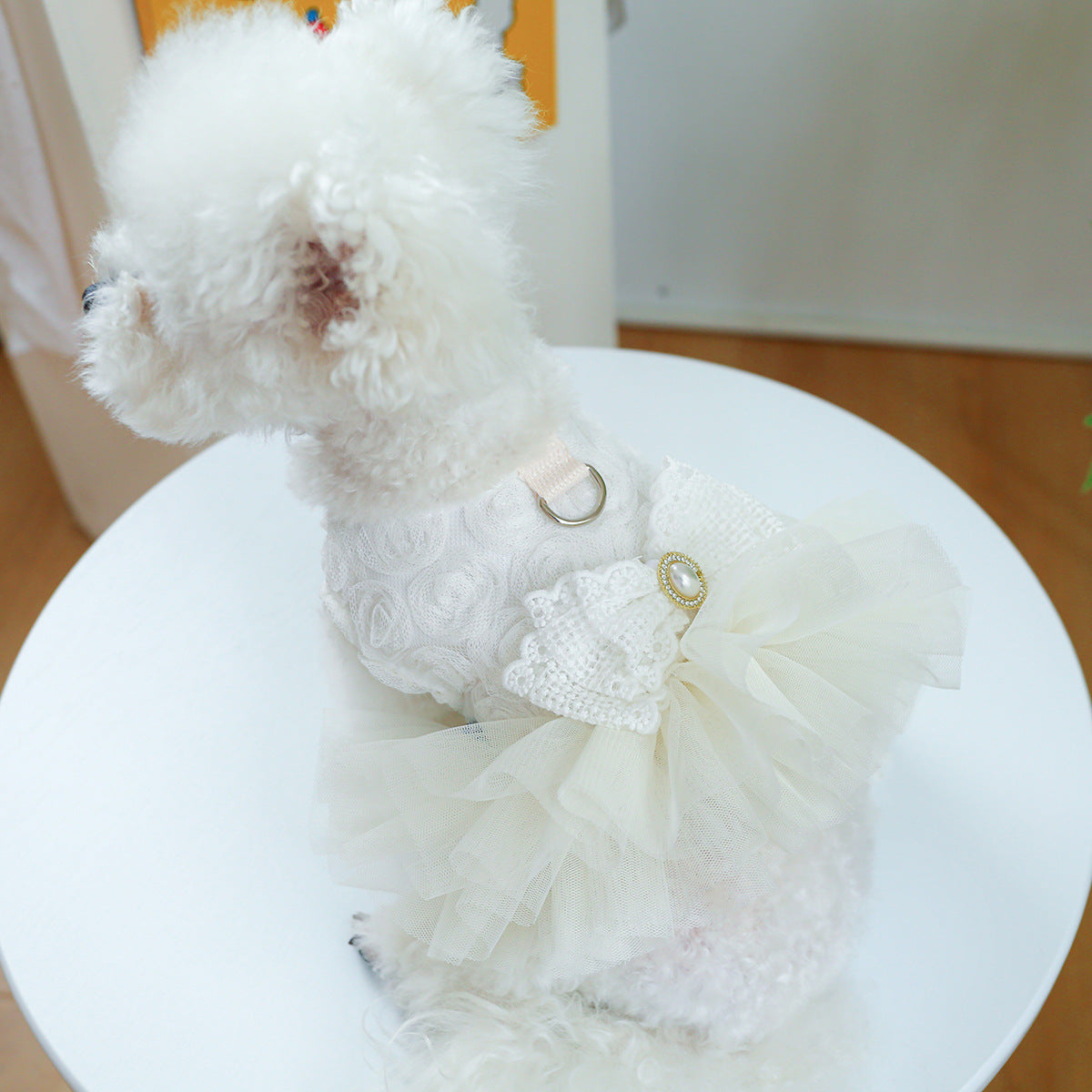 D館【3303187634】蓬蓬紗裙胸背蕾絲禮服裙玫瑰婚紗