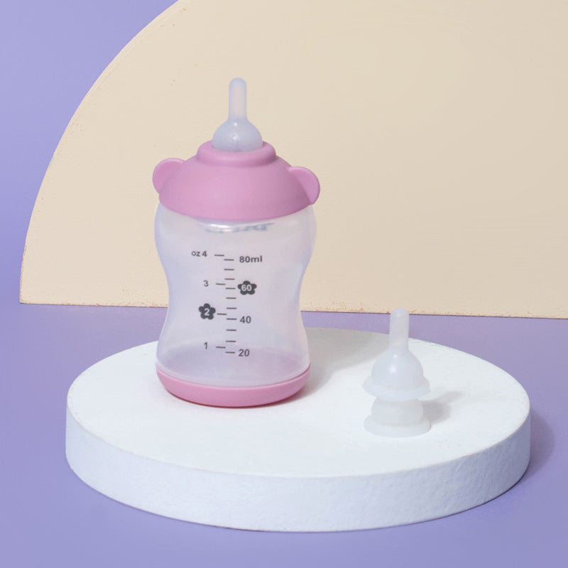 【2404SPBL8060-GP】仿生防嗆奶新生幼犬幼猫矽膠奶瓶