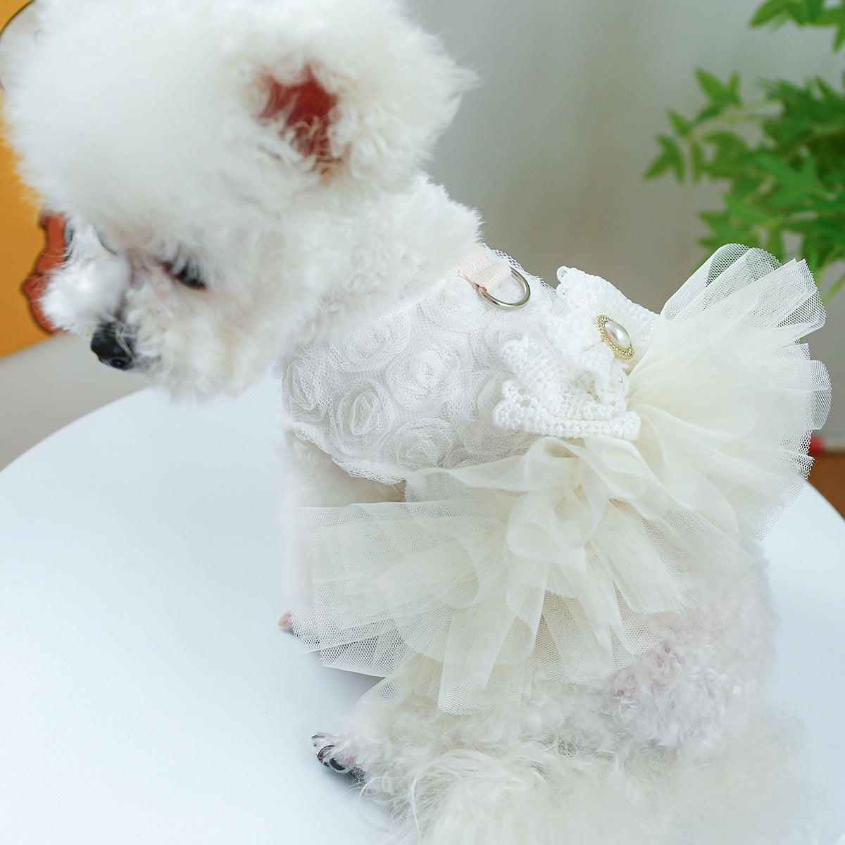 D館【3303187634】蓬蓬紗裙胸背蕾絲禮服裙玫瑰婚紗
