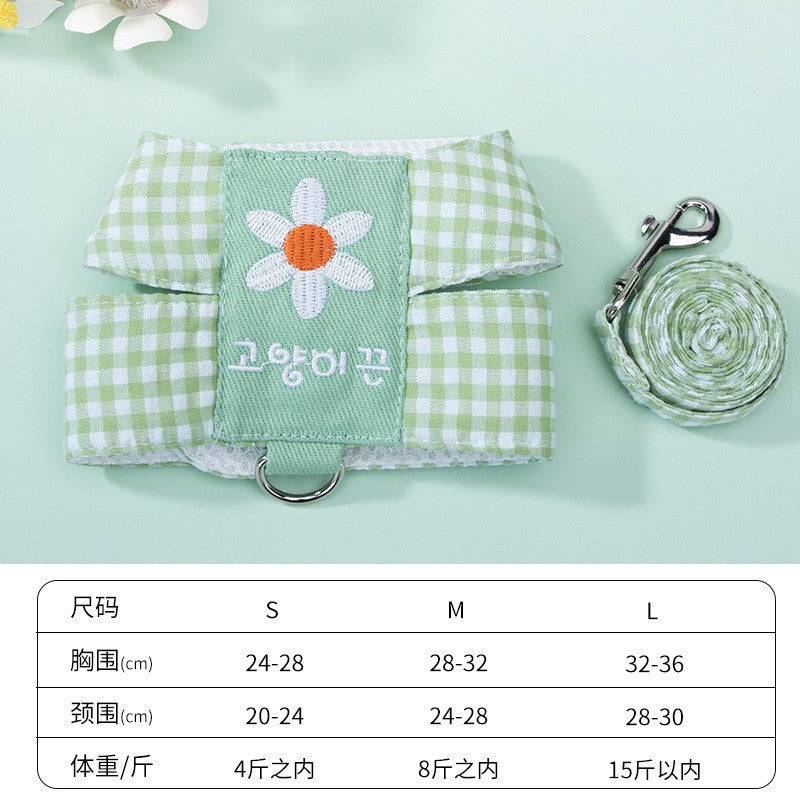 A館【A2012SPBL6047-MP】貓咪牽引繩背心式反光胸背帶防掙脫可愛外出狗狗牽引繩遛貓專用繩