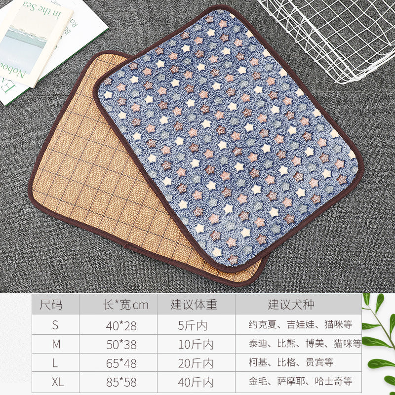 D館D館【LX20230419001】狗狗涼席寵物窩冰墊小貓貓用狗墊子防水降溫夏季貓咪夏天涼墊狗窩