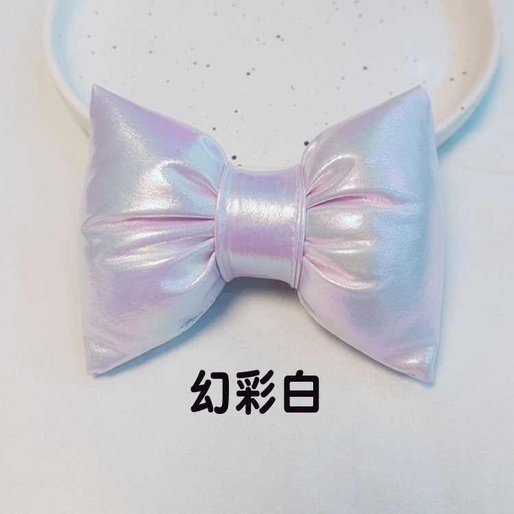 B館【CHDJ-021】寵物充棉蝴蝶結鐳射項圈柴犬柯基法鬥圍脖配飾貓狗項圈誇張拍照