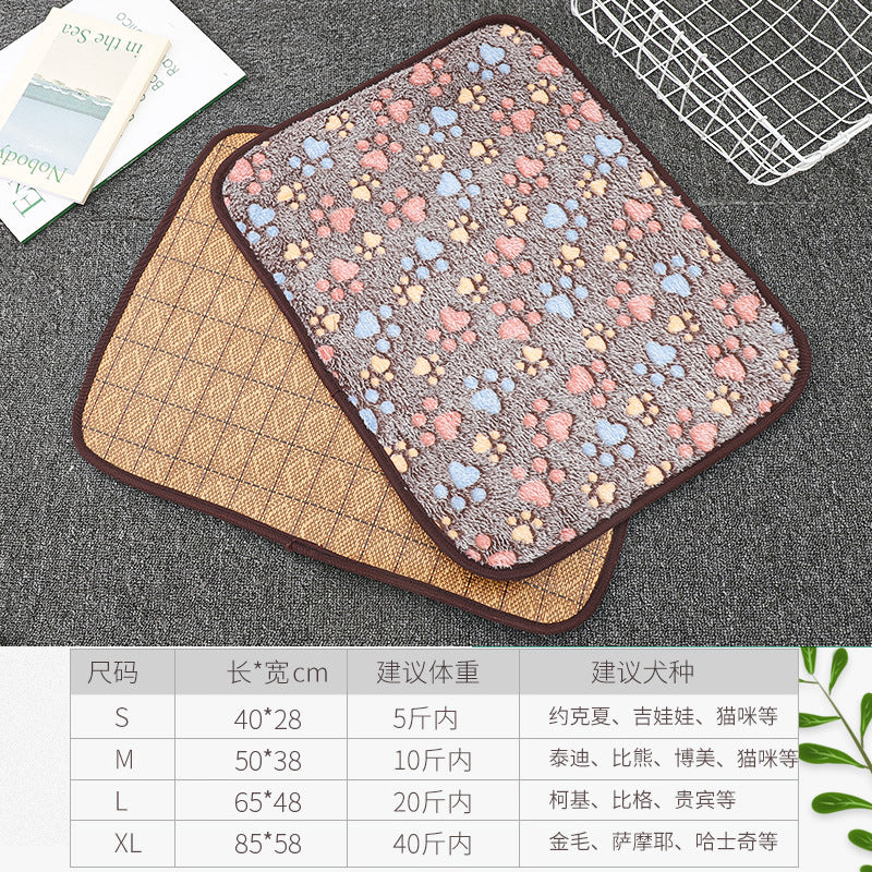 D館D館【LX20230419001】狗狗涼席寵物窩冰墊小貓貓用狗墊子防水降溫夏季貓咪夏天涼墊狗窩