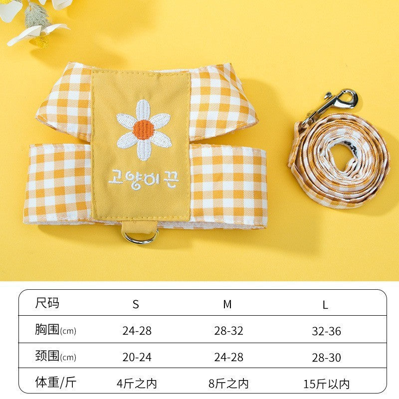 A館【A2012SPBL6047-MP】貓咪牽引繩背心式反光胸背帶防掙脫可愛外出狗狗牽引繩遛貓專用繩