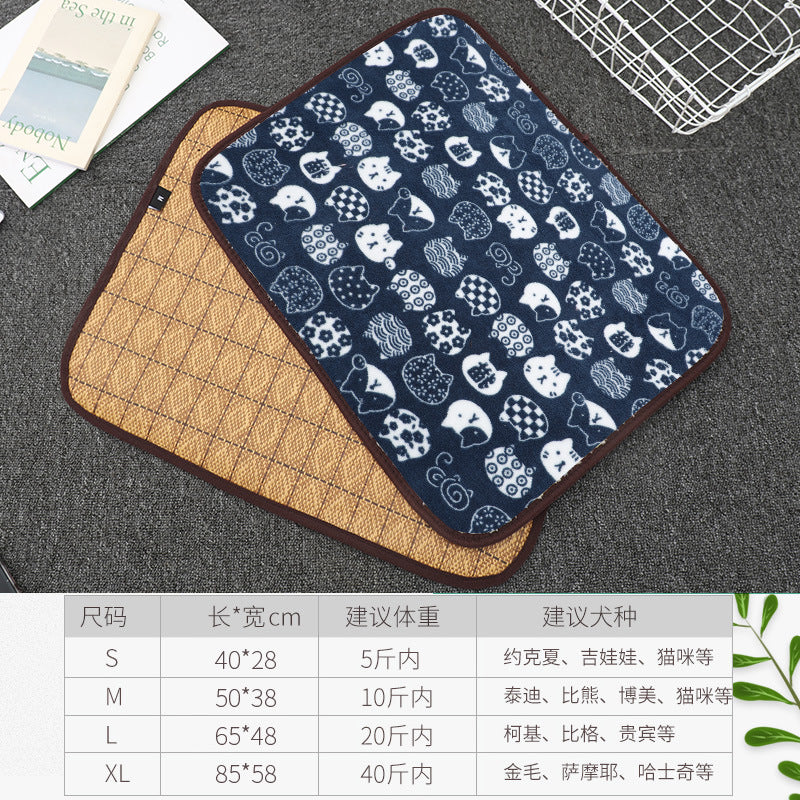 D館D館【LX20230419001】狗狗涼席寵物窩冰墊小貓貓用狗墊子防水降溫夏季貓咪夏天涼墊狗窩