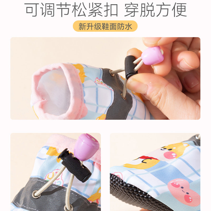 A館【A2212CGSL0555-MP】小型犬狗狗鞋子不掉腳防髒泰迪比熊反光外出寵物專用軟底腳套鞋子