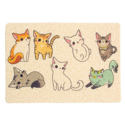 D館【XUJN202305030038】貓砂墊防帶出PVC貓砂盆墊四季通用透氣貓砂防濺貓廁所蹭腳墊批發