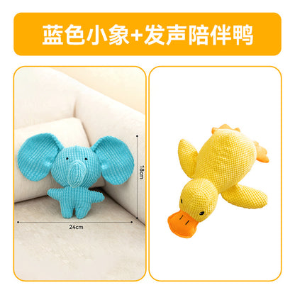 【2409CGXT4093-MP】可愛狗狗耐咬磨牙幼犬毛絨發聲自嗨解悶玩具