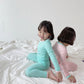 【23225】韓國兒童家居服秋款棉純色男女兒童秋衣衛生褲小童睡衣寶寶內衣
