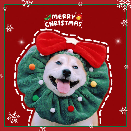 【CWB-001】寵物耶誕節頭套圍巾貓咪項圈狗狗搞怪拍照道具