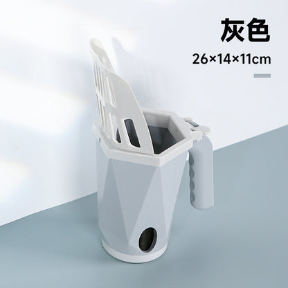 【DT620】寵物貓屎鏟一體式拼色自帶垃圾袋收納鏟屎神器
