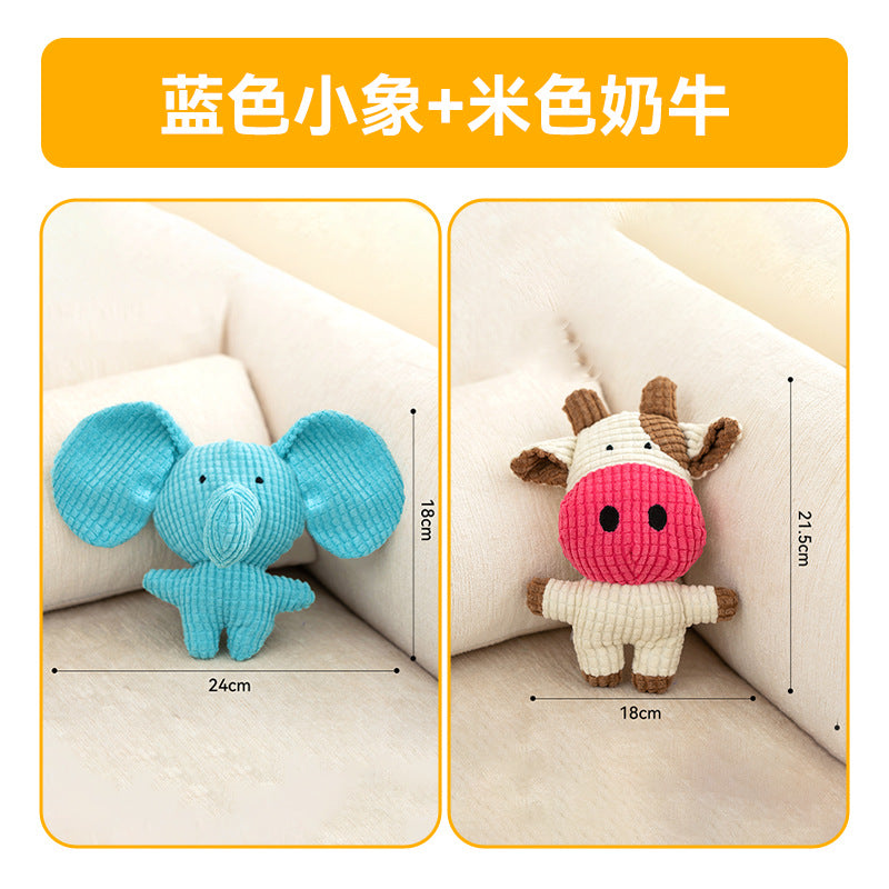 【2409CGXT4093-MP】可愛狗狗耐咬磨牙幼犬毛絨發聲自嗨解悶玩具