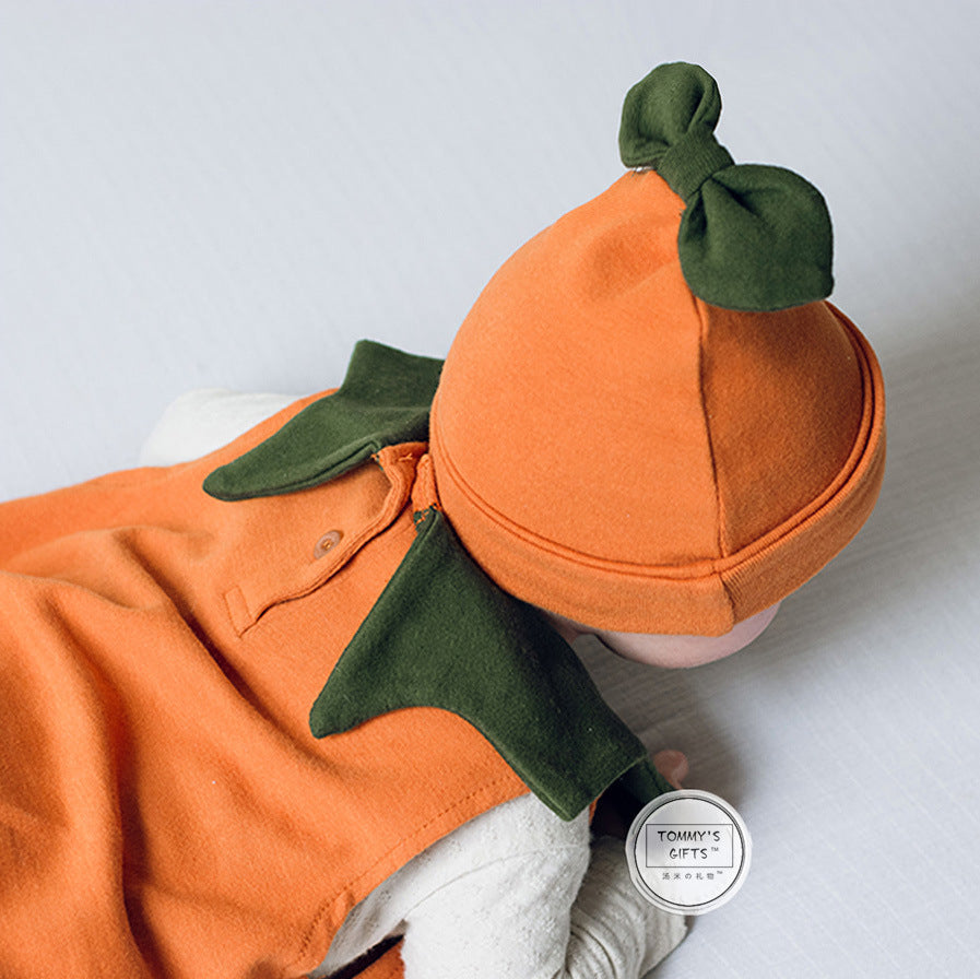 【FCUC202309060005】萬聖節系列爬服套裝南瓜造型寶寶連體衣帶帽子