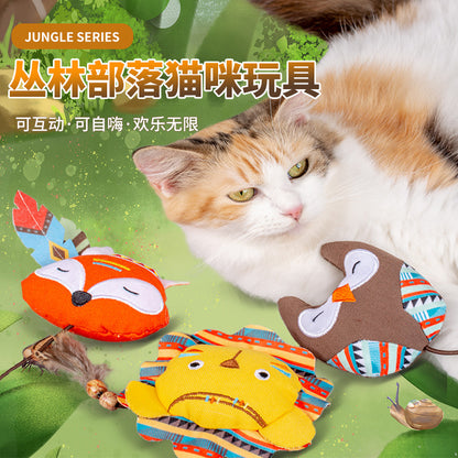 D館【XUJN202305030030】亞馬遜新款熱賣寵物用品貓咪毛絨玩具磨牙耐咬自嗨互動貓玩具批發