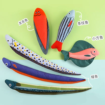 D館【XUJN202305030012】貓玩具魚寵物貓咪自嗨解悶自娛自樂耐咬響紙啃咬玩具批發