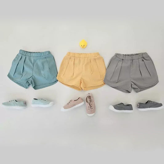 【23050】兒童褲子夏季短褲男童純色韓版夏季外穿寶寶夏天褲子