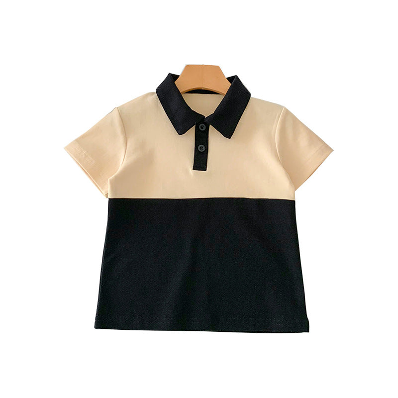 【MG2023061200077】一家三口母子母女裝黑杏洋氣連衣裙polo衫