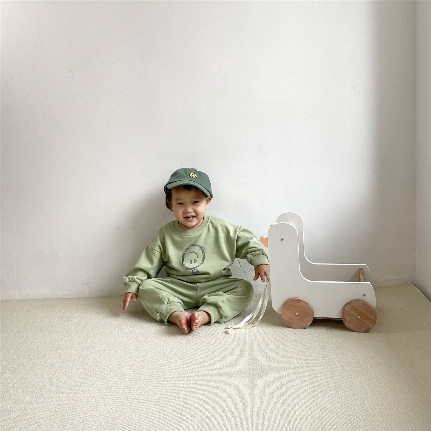 【22550】2023韓國童裝新款男寶寶衛衣小童休閒褲寶寶兩件套