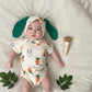 【FCUC20240318010】2024夏季新款兔子造型嬰兒連體衣ins風胡蘿蔔印花寶寶包屁衣