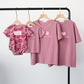 【MG2023061200082】2023新款親子裝豹紋粉色棉夏季家庭裝
