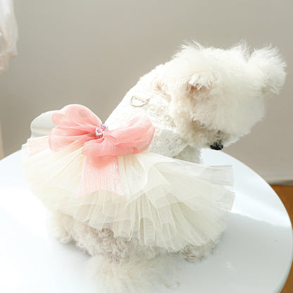 D館【3303187635】蓬蓬紗裙胸背蕾絲禮服裙微微婚紗