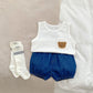 【k2757】0-3歲兒童牛仔短褲洋氣嬰兒寶寶燈籠短褲外穿夏裝薄款高腰牛仔褲