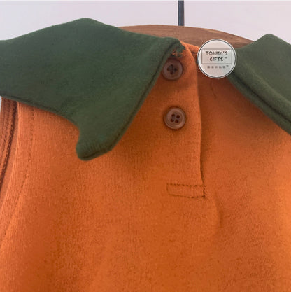 【FCUC202309060005】萬聖節系列爬服套裝南瓜造型寶寶連體衣帶帽子