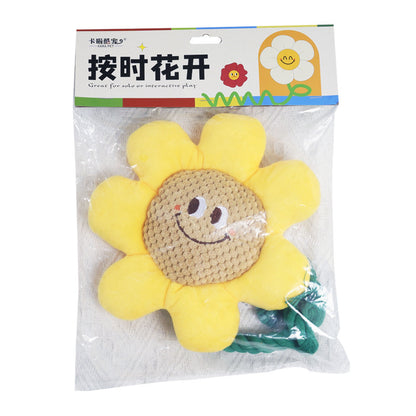D館【XUJN202305030022】寵物玩具狗咬繩結笑臉花狗玩具耐咬磨牙潔齒棉繩訓練寵物用品批發