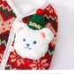 A館【2312SXMJ2353-sjmm】聖誕可愛立體小熊針織毛衣開衫