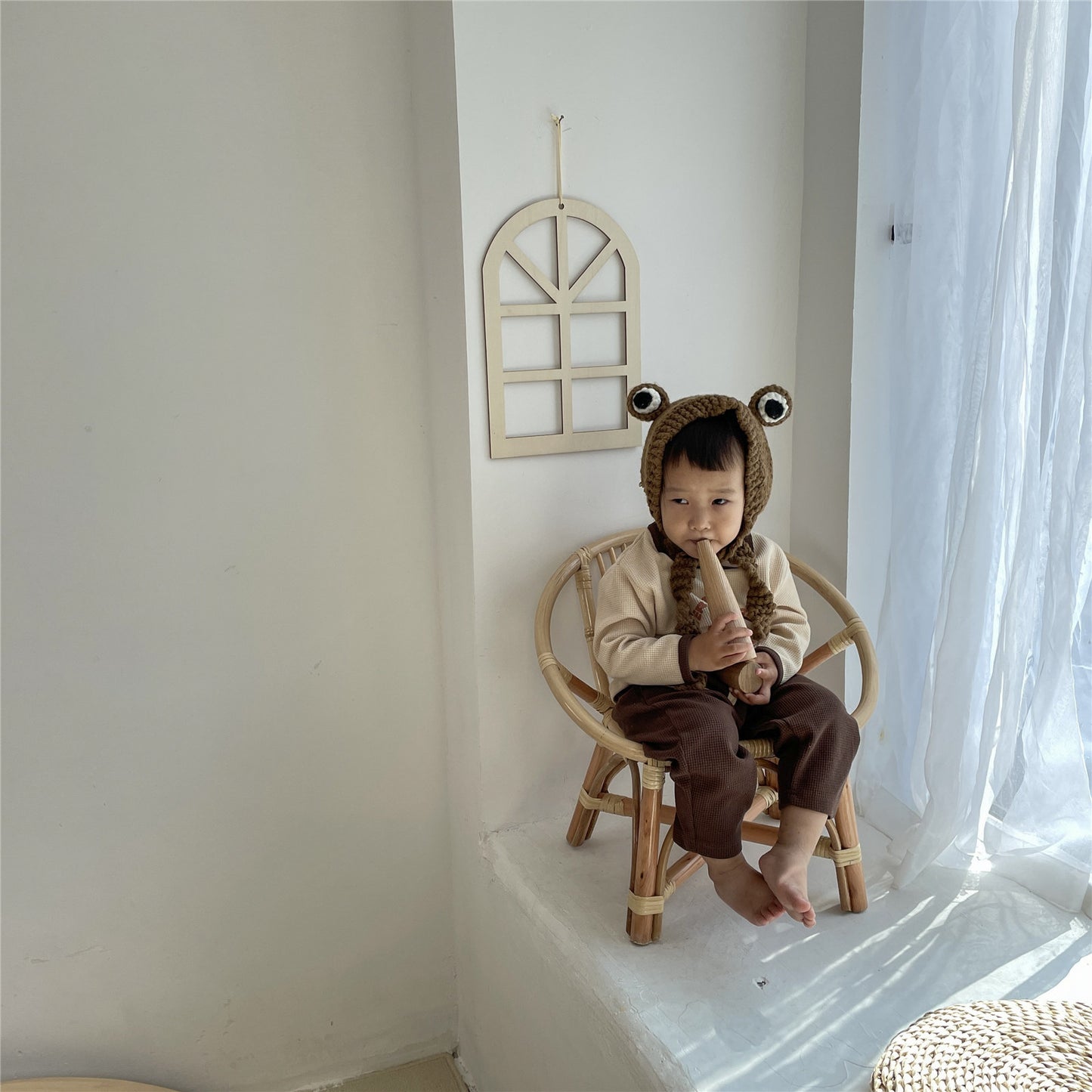 【22795】寶寶華夫格套裝早秋嬰幼童休閒兩件套小童春裝兒童服飾