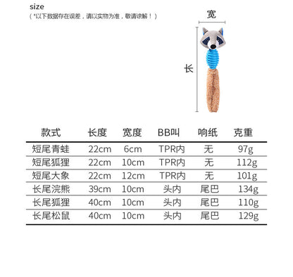 D館【XUJN202305030026】寵物毛絨玩具+TPR發聲貓咪玩具響紙棉繩磨牙啃咬狗狗玩具用品批發