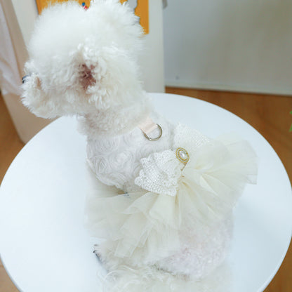 D館【3303187634】蓬蓬紗裙胸背蕾絲禮服裙玫瑰婚紗