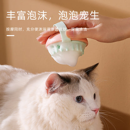 【IXCC20230525001】寵物矽膠洗澡刷貓咪狗狗按摩搓澡刷子神器寵物清潔生活用品批發