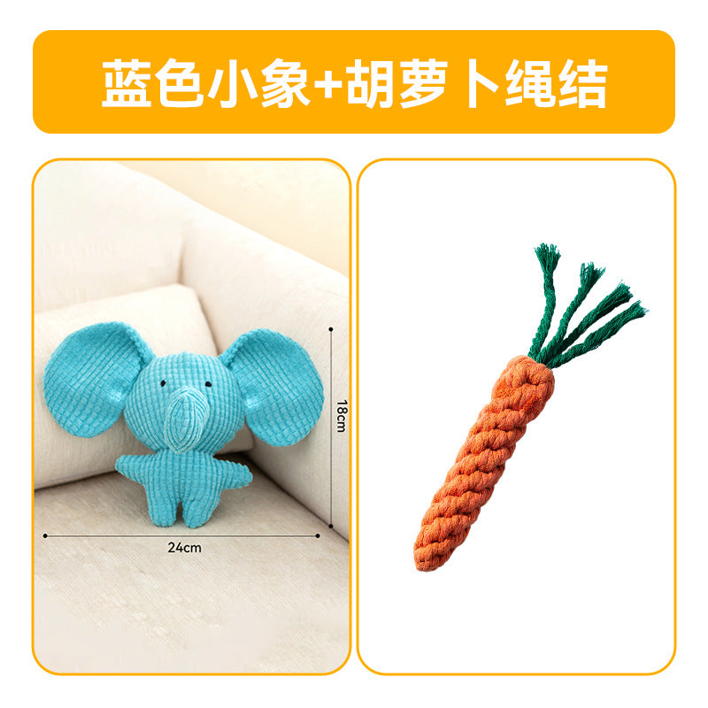 【2409CGXT4093-MP】可愛狗狗耐咬磨牙幼犬毛絨發聲自嗨解悶玩具