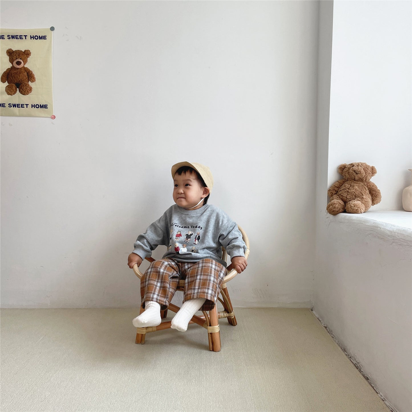 【22739】韓國嬰幼兒韓版秋天上衣男女寶寶衛衣ins兒童秋季衣服