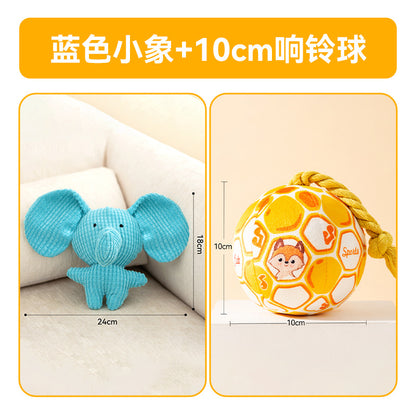 【2409CGXT4093-MP】可愛狗狗耐咬磨牙幼犬毛絨發聲自嗨解悶玩具