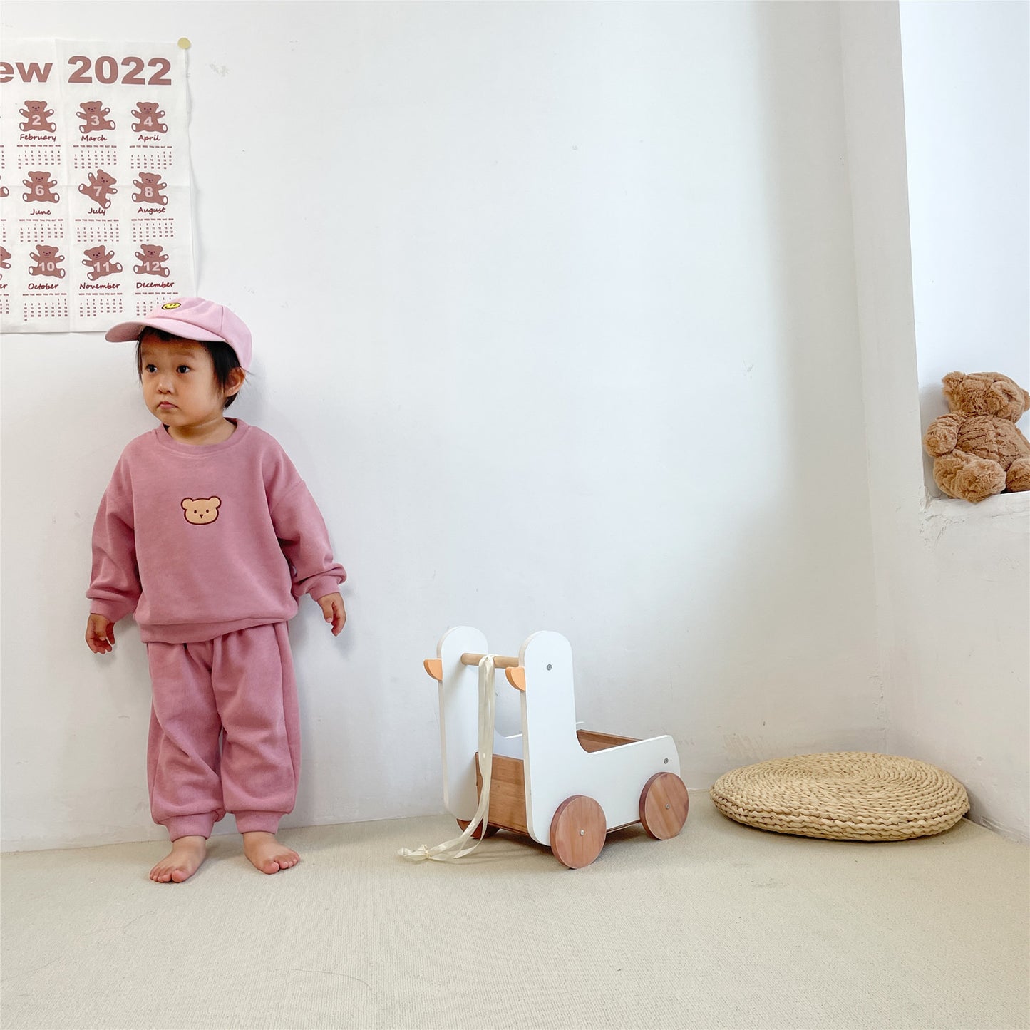 【22765】女寶寶套裝秋季嬰幼童衛衣套裝純棉童裝