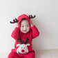 【FCUC20231027002】23秋冬新韓版寶寶連身衣ins風聖誕嬰兒爬服小鹿刺繡嬰兒衣服
