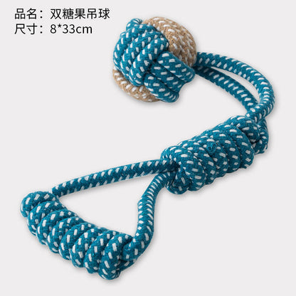 A館【A2003YI2666-MP】中小型犬狗狗磨牙解悶繩結玩具狗咬繩套裝金毛泰迪博美幼犬寵物球