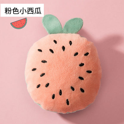 A館【A16WA2186-MP】狗狗毛絨發聲玩具卡通果蔬泰迪比熊貓咪可愛彩色水果寵物磨牙用品