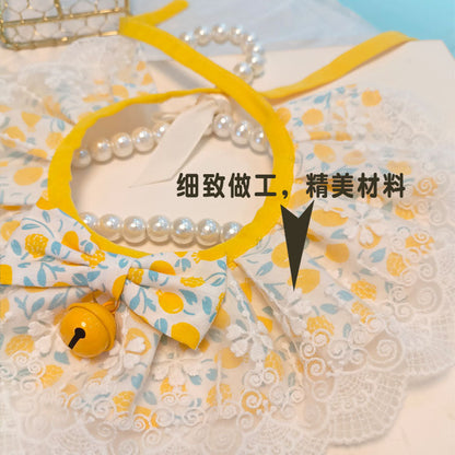 B館【CLS-017】一件代發寵物圍脖貓咪夏日水果甜美項圈狗狗口水巾寵物拍照飾品