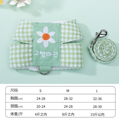 A館【A2012SPBL6047-MP】貓咪牽引繩背心式反光胸背帶防掙脫可愛外出狗狗牽引繩遛貓專用繩