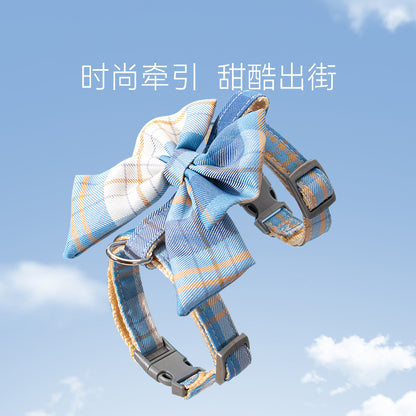 A館【A2205CGJL6340-MP】貓咪專用牽引繩JK風工字型幼貓外出背心牽引帶遛貓繩子寵物貓用品