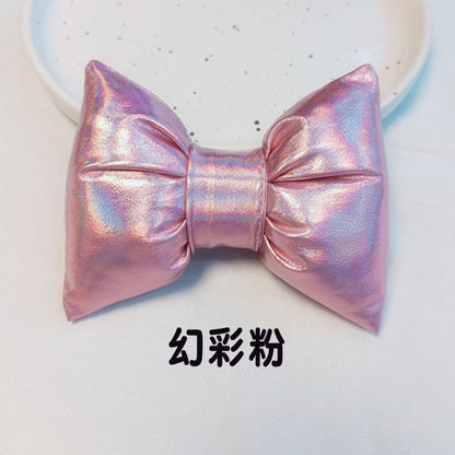 B館【CHDJ-021】寵物充棉蝴蝶結鐳射項圈柴犬柯基法鬥圍脖配飾貓狗項圈誇張拍照