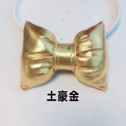 B館【CHDJ-021】寵物充棉蝴蝶結鐳射項圈柴犬柯基法鬥圍脖配飾貓狗項圈誇張拍照