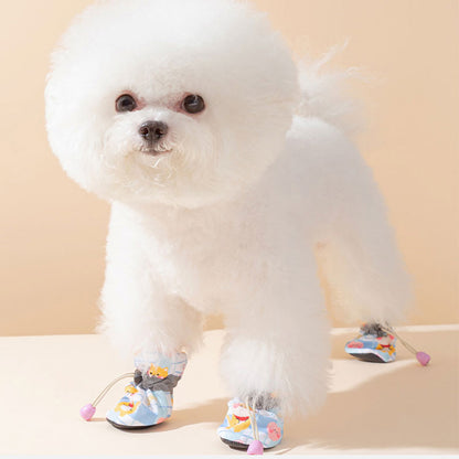 A館【A2212CGSL0555-MP】小型犬狗狗鞋子不掉腳防髒泰迪比熊反光外出寵物專用軟底腳套鞋子