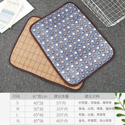 D館D館【LX20230419001】狗狗涼席寵物窩冰墊小貓貓用狗墊子防水降溫夏季貓咪夏天涼墊狗窩