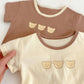 【k2721】ins夏季嬰幼童短袖套裝可愛小熊印花T卹短褲兩件套寶寶運動服套裝