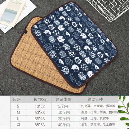 D館D館【LX20230419001】狗狗涼席寵物窩冰墊小貓貓用狗墊子防水降溫夏季貓咪夏天涼墊狗窩